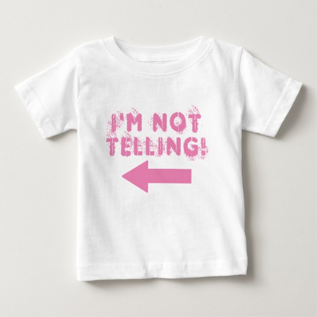 Söt "Jag berättar inte!" Baby T-shirt (Framsida)