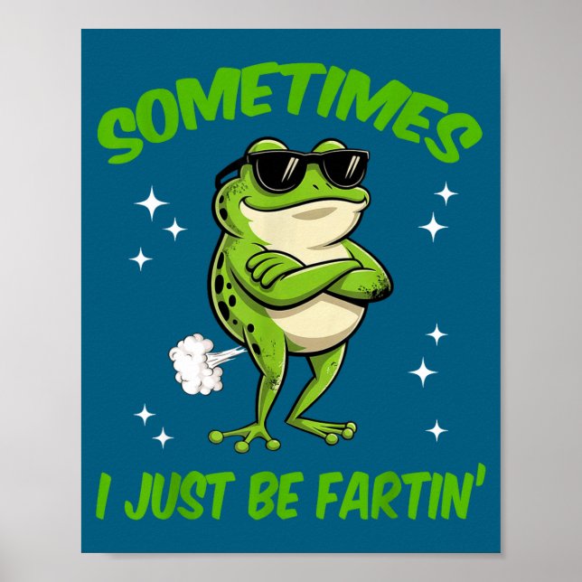 Söt jag groda ibland pinsamt bara fjärtar poster (Framsidan)