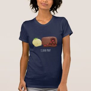 Söt Jag Lava Dig Choklad Smält Kaka Par T-shirt