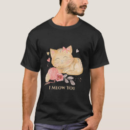 Söt jag mjauar dig katt t-shirt