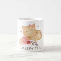 Söt Jag Mjaukar Dig Katt Kaffe Mugg