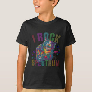 Söt jag rockar spektrum autism mamma motiverande U T Shirt