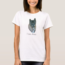 Söt japanese akita hund porträtt realist art tee