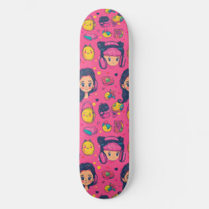 Söt japansk anime-mönster skateboard