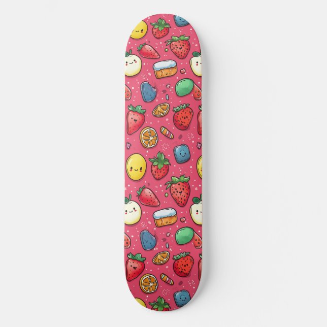 Söt japansk anime-mönster skateboard (Framsida)