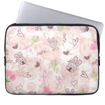 Söt japansk Kawaii-kanin och rosa rutigt rutmönste