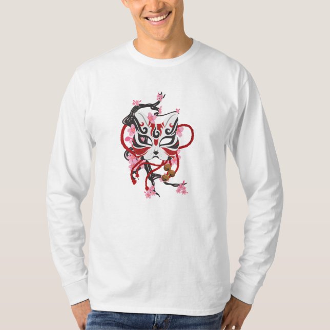Söt japansk mask t shirt (Framsida)