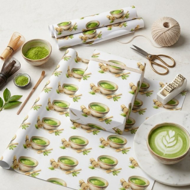 Söt japansk Matcha-älskare Presentpapper (Skapare uppladdad)