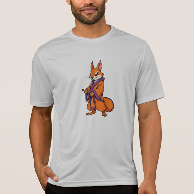 Söt japansk samurajekorre t shirt (Framsida)