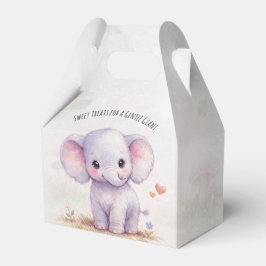 Söt jätteelefant lila safari baby shower presentaskar