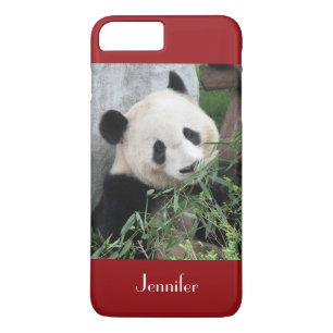Söt jättepanda, mörkröd, namn,