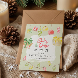 Söt Jingle & Mingle Grön Julfest Spara Datumet