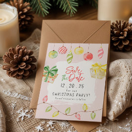 Söt Jingle & Mingle Rosa Julfest Spara Datumet