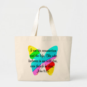 SÖT JOHN 11:25 RAINBOW BUTTERFLY DESIGN JUMBO TYGKASSE