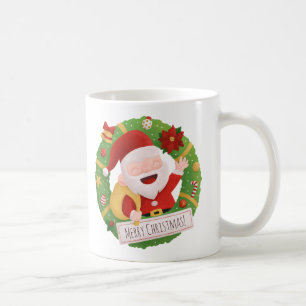 Söt jolly jul tomte julkrans mugg