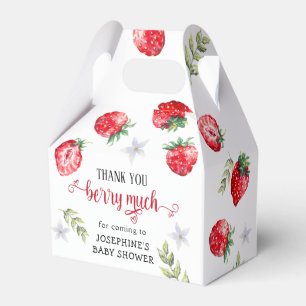 Söt Jordberry Baby Shower Tack Presentaskar