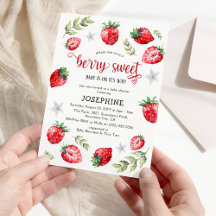 Söt Jordberry 'Berry Sweet' Baby Shower