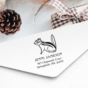 Söt jordekorre returadress gummistempel stämpel