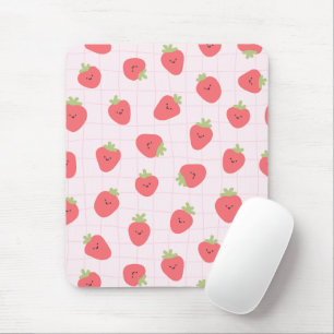 Söt Jordgubbdesign – Kawaii Jordgubbe Musmatta