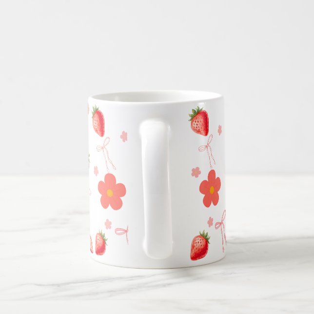 Söt Jordgubbe Kaffemugg (Handtag)