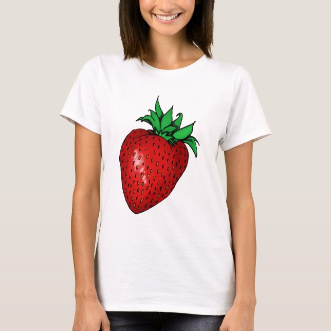Söt jordgubbe t shirt (Framsida)
