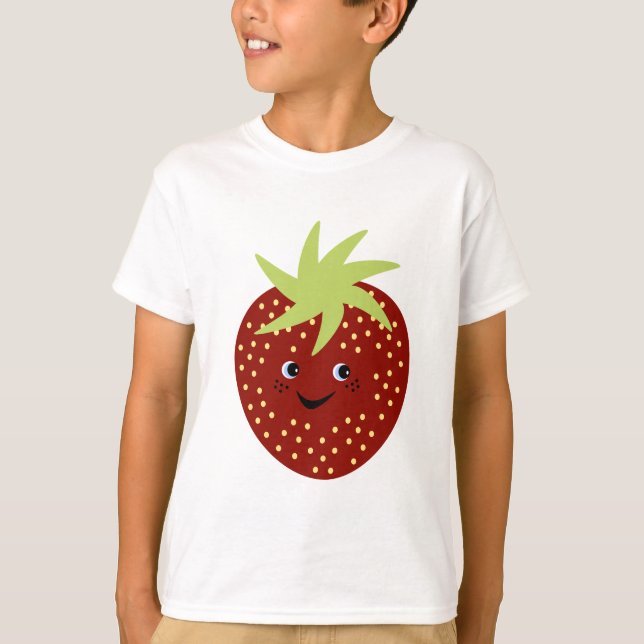 Söt jordgubbe tee shirt (Framsida)