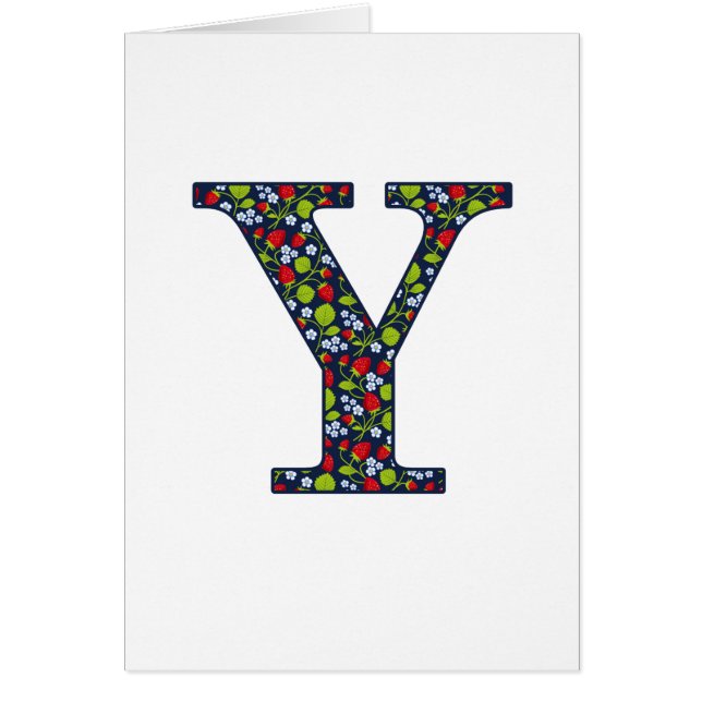 Söt jordgubbe Y Hälsningskort (Framsidan)