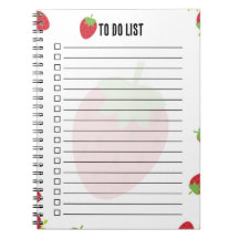 Söt Jordgubbs-Att-Göra-Lista Notisblock