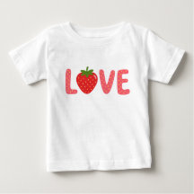 Söt Jordgubbs-LOVE Barn T-Shirt