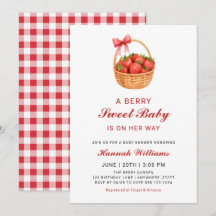 Söt jordgubbsbaby Baby Shower