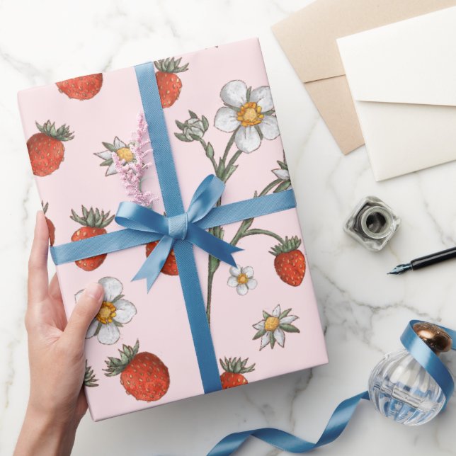 Söt jordgubbsblomma söta födelsedag presentpapper (Gifting)
