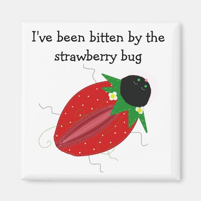 Söt Jordgubbssnok Magnet (Framsidan)