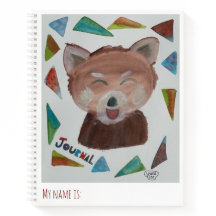 Söt Journal med Röd Panda