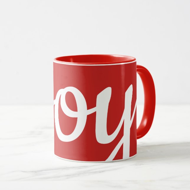 söt JOY-brev | Mugg (Framsida höger)