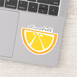 Söt Juicy Orange slice Illustration Klistermärken