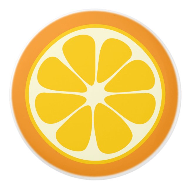 Söt Juicy-Orange Tropical Citrus Fruit Slice Knopp (Framsidan)