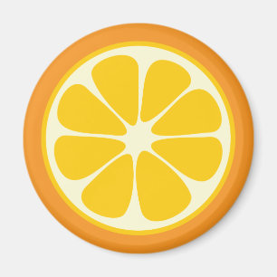 Söt Juicy Orange Tropical Fruit Segce Kitchen Magnet