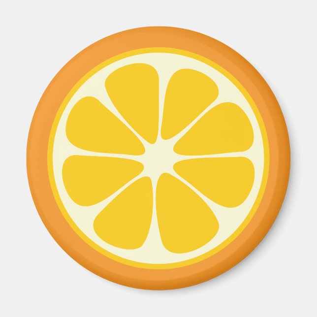 Söt Juicy Orange Tropical Fruit Segce Kitchen Magnet (Framsidan)