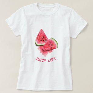 Söt Juicy Watermelon Delar Tasty Add your Text T Shirt