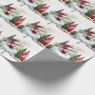 Söt jul Ballerina Girl i Gräs Presentpapper