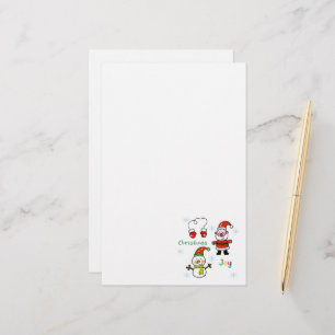 söt jul brevpapper