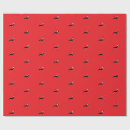 söt jul dachshund presentpapper