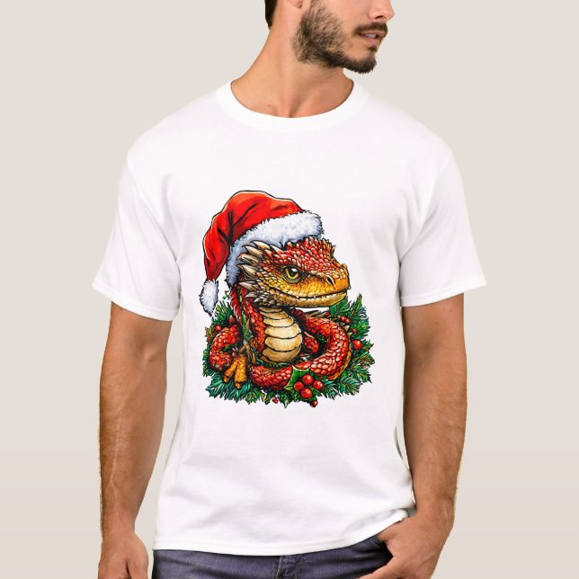 Söt jul-drake t shirt (Framsida)