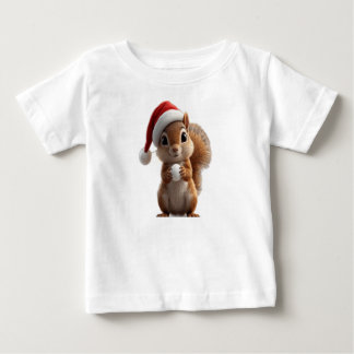 Söt jul-ekorre baby T-shirt