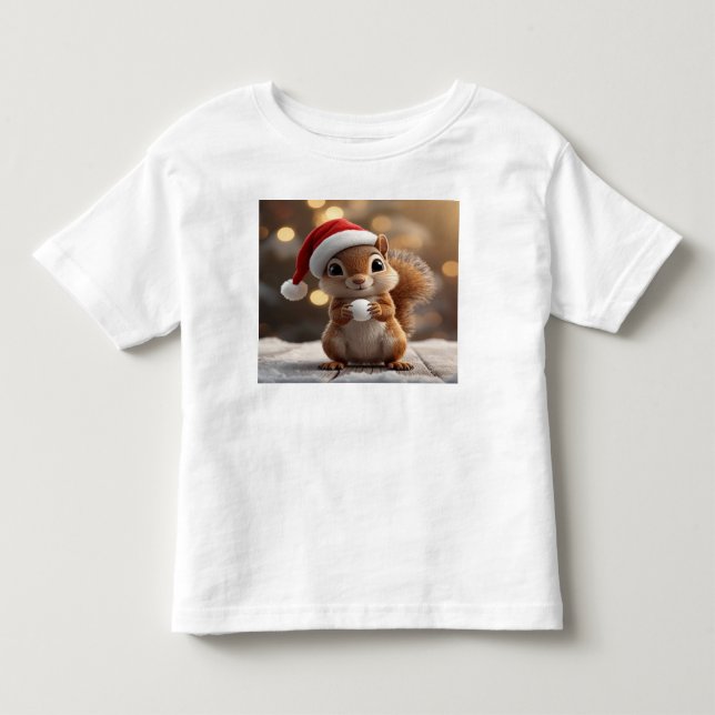 Söt jul-ekorre för småbarn, Jersey T-shirt (Framsida)