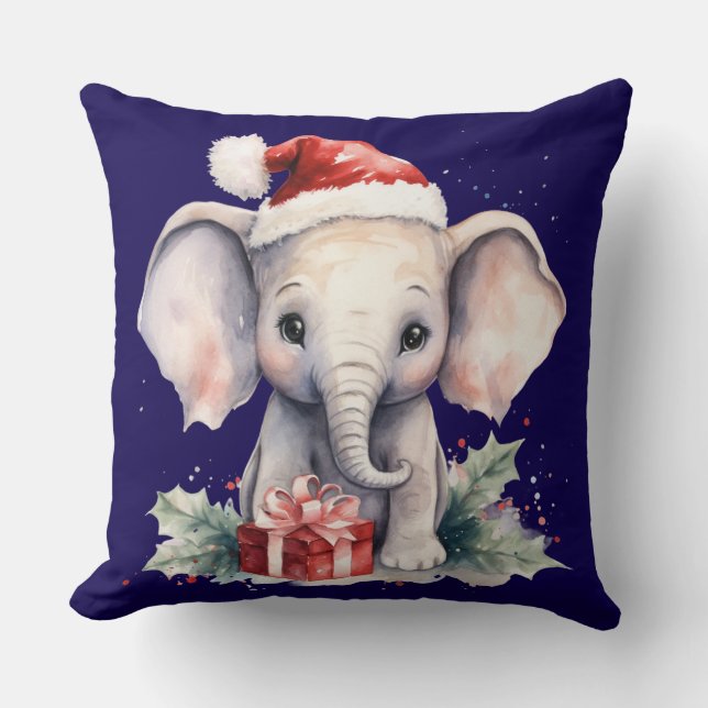 Söt jul elefant kudde (Framsida)