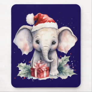 Söt jul elefant musmatta