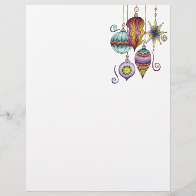 Söt jul, Eleganta och fina glasornament Reklamblad (Framsidan)