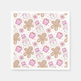 Söt Jul Firande Semesterhusbonde av Pepparkakor Ma Pappersservett