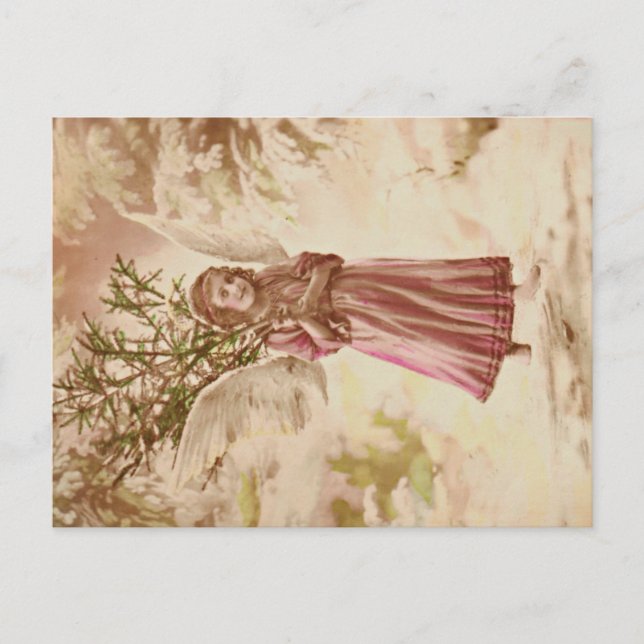 Söt jul för ängel helg vykort (Framsida)